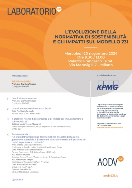 L’evoluzione della normativa di sostenibilità e gli impatti sul Modello 231